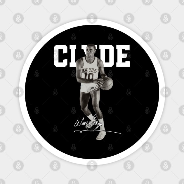 Walt Frazier The Clyde Basketball Legend Signature Vintage Retro 80s 90s Bootleg Rap Style Magnet by CarDE